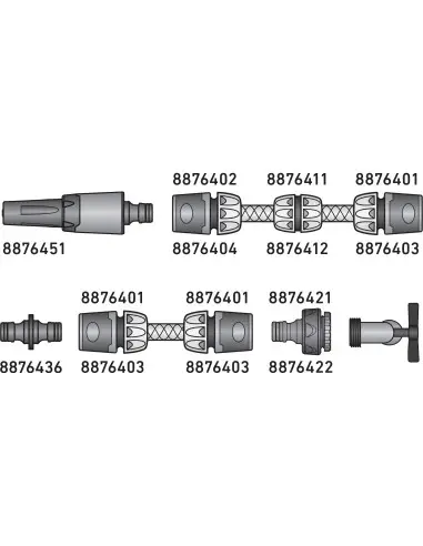 Cuplaj furtun, EXTOL PREMIUM, 8876411, 1/2", premium