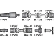 Conector robinet, EXTOL PREMIUM, 8876421, 1/2"-3/4"