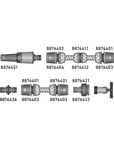 Conector robinet, EXTOL PREMIUM, 8876422, 3/4"-1"