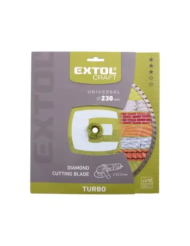 Disc taiere diamantat Turbo, EXTOL CRAFT, 108855, 230mm, 6600 rot/min Disc taiere diamantat Turbo, EXTOL CRAFT, 108855, 230mm, 6600 rot/min