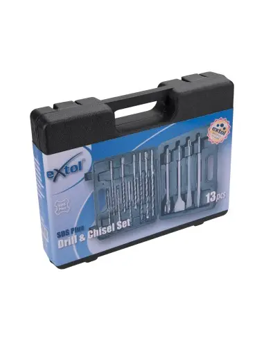 Set burghie si dalti SDS PLUS, EXTOL CRAFT, 23951, 13 piese, 250 mm