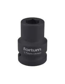 Impact socket 3/4", 17 mm, FORTUM, 4703017, 52mm lungime