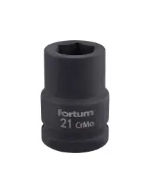 Impact socket 3/4", 21 mm, FORTUM, 4703021, L 52mm