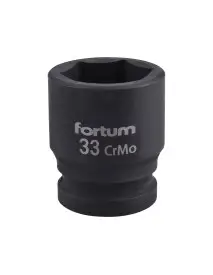 Impact socket 3/4", 33mm, FORTUM, 4703033, L 57mm