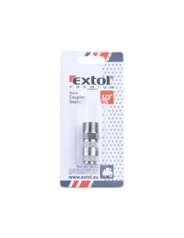 Cupla rapida cu filet exterior, EXTOL PREMIUM, 8865113, G-1/2"