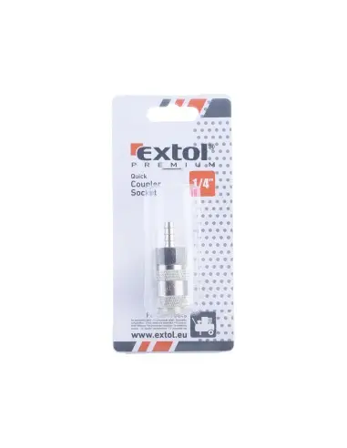 Quick coupler socket, 1/4", EXTOL PREMIUM, 8865117