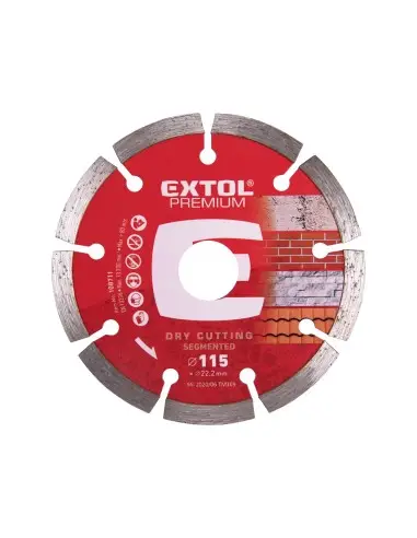 Disc diamantat 115mm, Extol Premium, 108711, 13200 RPM
