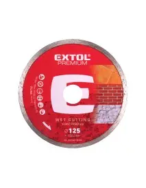 Disc diamantat taiere umeda, EXTOL PREMIUM, 125mm, 12200 rot/min, 108732