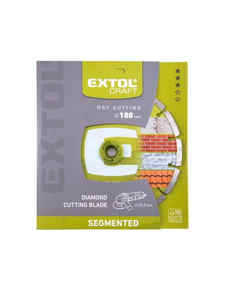 Disc taiere diamantat segmentat, EXTOL CRAFT, 108814, 180x22,2x2,5mm, 8600 rot/min Disc taiere diamantat segmentat, EXTOL CRAFT, 108814, 180x22,2x2,5mm, 8600 rot/min