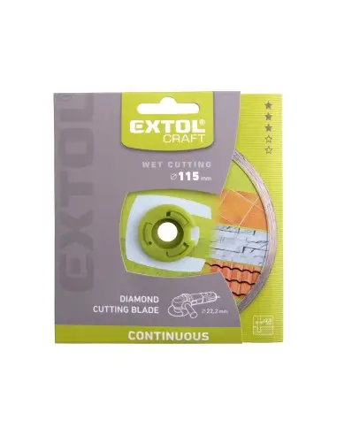 Disc taiere diamantat - taiere umeda, EXTOL CRAFT, 108831, 115x22,2x2mm, Max. 13200 rot/min