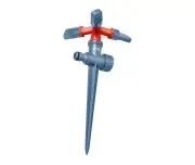 Sprinkler pe teava, EXTOL PREMIUM, 8876463, Trei brat, Baza plastic