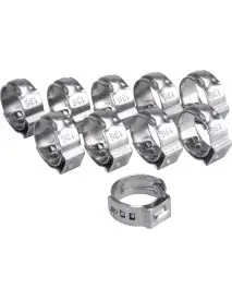 Colier furtun, EXTOL, INOX, 13,8 mm, 10 buc, 8865171
