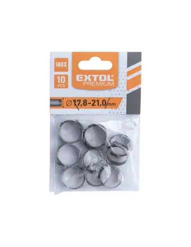 Colier furtun, EXTOL PREMIUM, 8865178, INOX, ⌀21mm