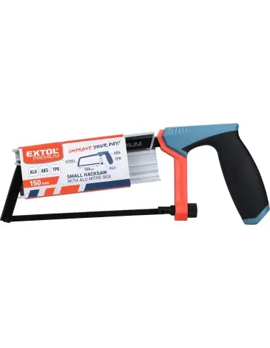 Hacksaw and mitre box, 150 mm blade, 8812111, Cadru metalic, Maner cauciucat Hacksaw and mitre box, 150 mm blade, 8812111, Cadru metalic, Maner cauciucat