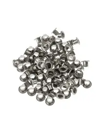 Eyeleti - nasturi, 100 buc, 4/8mm, 10262, nichel argintiu
