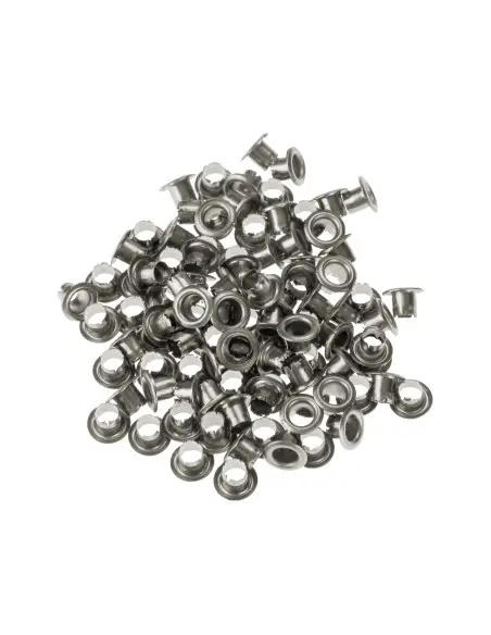 Eyeleti - nasturi, 100 buc, 4/8mm, 10262, nichel argintiu