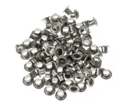 Eyeleti - nasturi, 100 buc, 4/8mm, 10262, nichel argintiu
