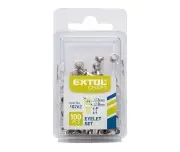 Eyeleti - nasturi, 100 buc, 4/8mm, 10262, nichel argintiu
