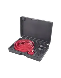 Set fierastraie carotate 17 piese, EXTOL PREMIUM, 8801605, 13 diametre 19-127mm, inaltime coroana 25mm