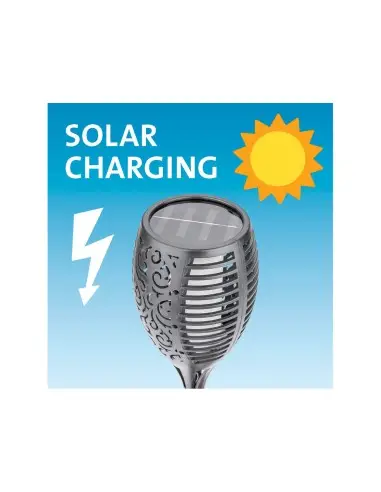 Lampa LED cu flacara, 79 cm, EXTOL LIGHT, 43132, 35 lm, solar