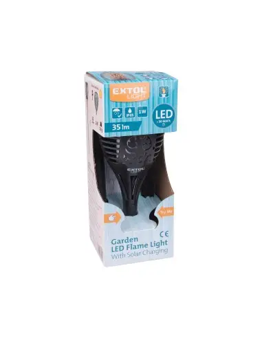 Lampa LED cu flacara, 79 cm, EXTOL LIGHT, 43132, 35 lm, solar