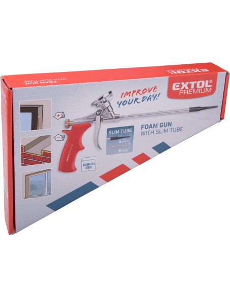 PU foam gun, EXTOL PREMIUM, 8845207, debit reglabil, vârf plastic PU foam gun, EXTOL PREMIUM, 8845207, debit reglabil, vârf plastic
