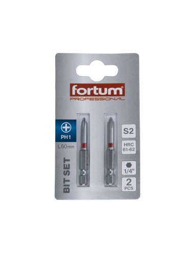 Capete surubelnita 2 buc, PH 1x50mm, 4741211, S2, blister Capete surubelnita 2 buc, PH 1x50mm, 4741211, S2, blister