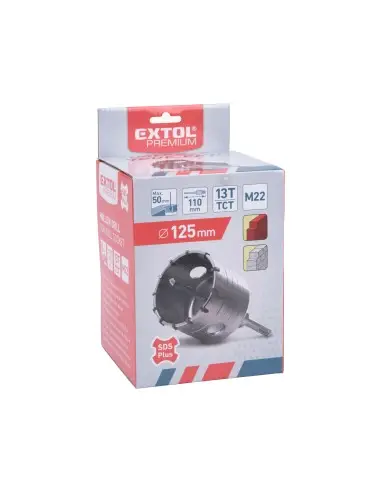 Carota 125mm x 110mm, EXTOL PREMIUM, 8801971, SDS PLUS, M22