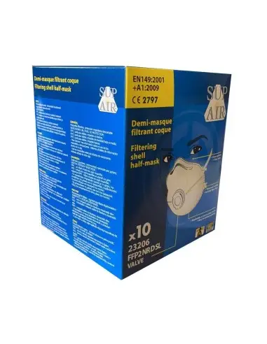 Masca de protectie SupAir 23206 FFP2,cu supapa GANTELINE Coverguard - Acasa Masca de protectie SupAir 23206 FFP2,cu supapa GANTELINE Coverguard - Acasa