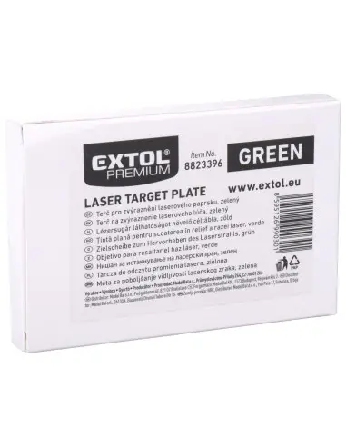Laser target plate, EXTOL PREMIUM, 8823396, Verde, 105x75 mm