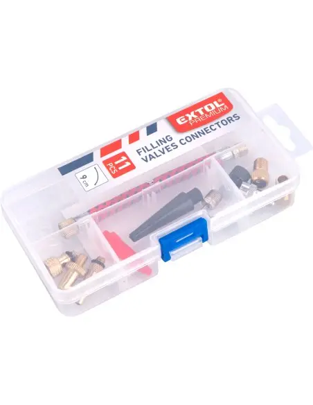 Conectoare valve, EXTOL PREMIUM, 8865067, set 11 buc, tub 9 cm Conectoare valve, EXTOL PREMIUM, 8865067, set 11 buc, tub 9 cm