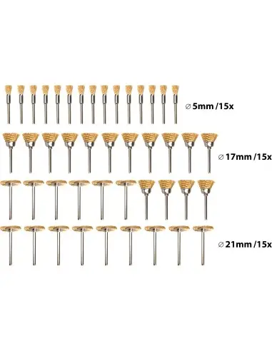 Perii brasede, EXTOL CRAFT, 903761, Max. 32 000/min., set 45 buc.