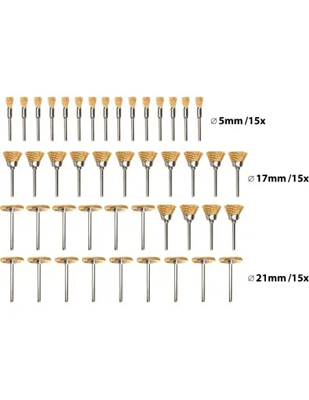 Perii brasede, EXTOL CRAFT, 903761, Max. 32 000/min., set 45 buc.