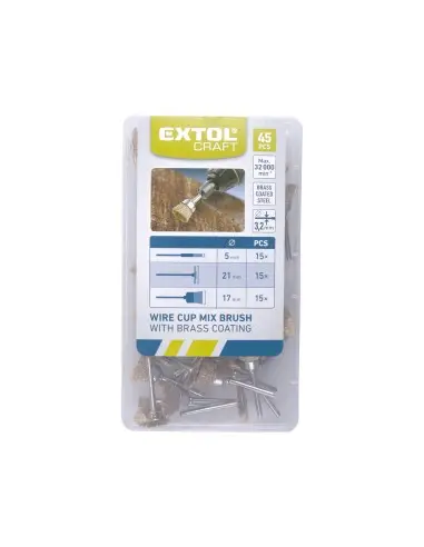 Perii brasede, EXTOL CRAFT, 903761, Max. 32 000/min., set 45 buc.