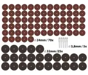 Discuri taiere 100 pcs, EXTOL CRAFT, 903762, Max. 32 000/min., ⌀24mm-70x