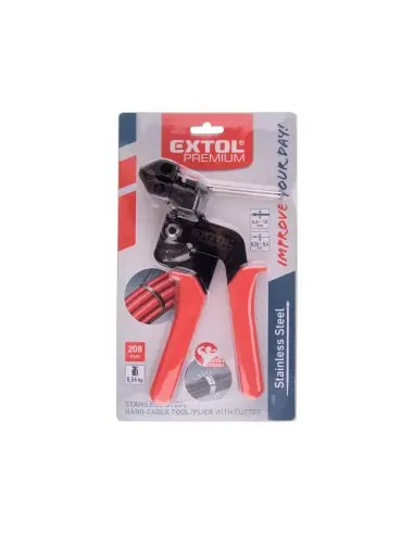 Cleste cabluri inox, EXTOL PREMIUM, 8856201, latime 12mm, grosime 0,4mm