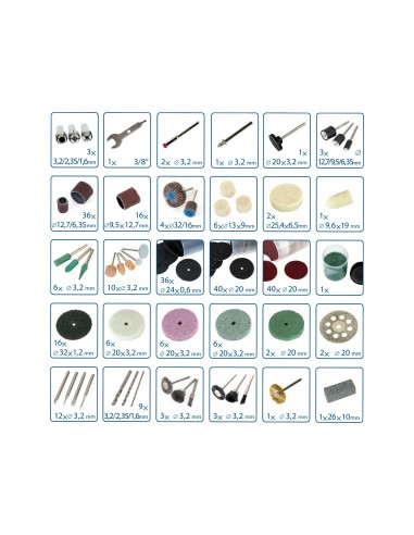 Set 276 pcs, EXTOL CRAFT, 903772, Tija 3,2 mm Set 276 pcs, EXTOL CRAFT, 903772, Tija 3,2 mm