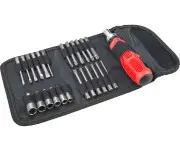 Set surubelnite 25pcs + pouch, EXTOL PREMIUM, 8819155, 65mm, HEX 5-10mm
