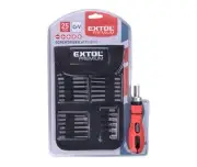 Set surubelnite 25pcs + pouch, EXTOL PREMIUM, 8819155, 65mm, HEX 5-10mm