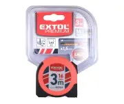 Ruleta retractabila COMPACT, EXTOL PREMIUM, 8821043, Precizie clasa a II-a, carcasa ABS/cauciuc
