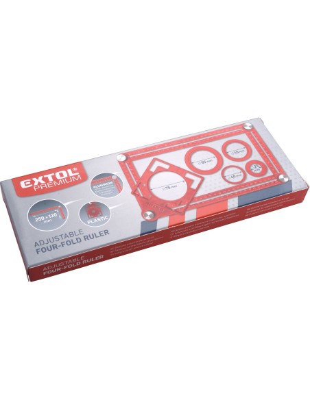 Rigla multifunctionala, EXTOL PREMIUM, 8825122, Aluminiu, 25-40mm Rigla multifunctionala, EXTOL PREMIUM, 8825122, Aluminiu, 25-40mm