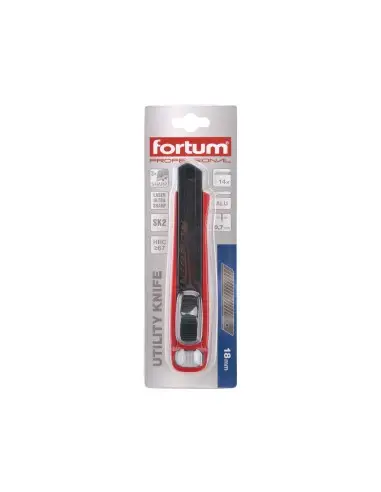 Cutit utilitar 18mm, FORTUM, 4780023, Auto-lock, 14 segmente Cutit utilitar 18mm, FORTUM, 4780023, Auto-lock, 14 segmente