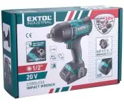 Impact Wrench 1/2", 2000mAh, 20V Li-ion, EXTOL, 8791812