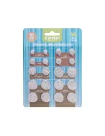 Baterii litiu si alcaline, EXTOL ENERGY, 42057, set 20 pcs