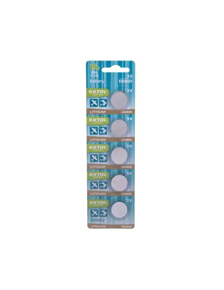 Baterii litiu 3V, EXTOL ENERGY, 42054, 5 buc, CR2025