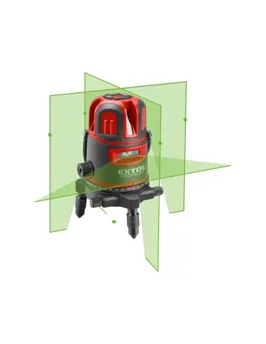 Laser autolivellant verde 1Hx4Vx6D, EXTOL, 8823312, 30m, Li-ion 5200mAh
