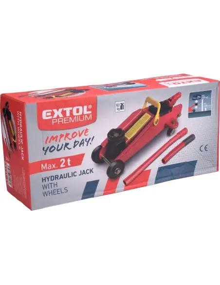 Crick hidraulic 2T, EXTOL PREMIUM, 8861400, ridicare 135-335mm, 2t