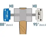 Ciocan instalare, EXTOL PREMIUM, 8811121, 32cm, 2 duritati
