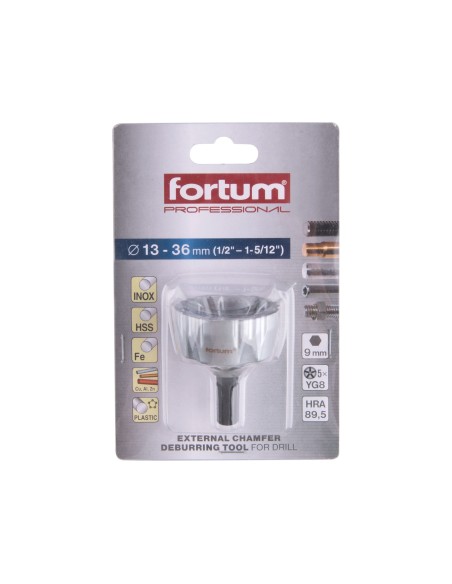 Freza debavurare, FORTUM, 4769003, 13-36 mm, 0-400 rpm Freza debavurare, FORTUM, 4769003, 13-36 mm, 0-400 rpm