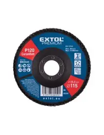 Disc lamelar corindon O115mm P120, EXTOL PREMIUM, 8803466, Turație max. 13.200/minut